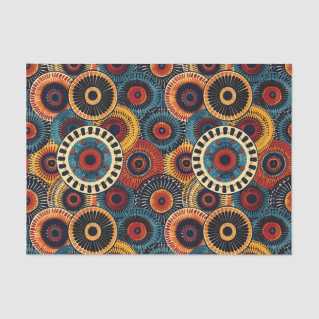 Elegantes afrikanisches Muster Seidenpapier (Vorderseite)