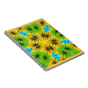 Elegantes afrikanisches Spinnenmotiv Vektor Kunst  Notizblock