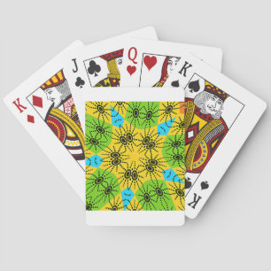 Elegantes afrikanisches Spinnenmotiv Vektor Kunst Spielkarten