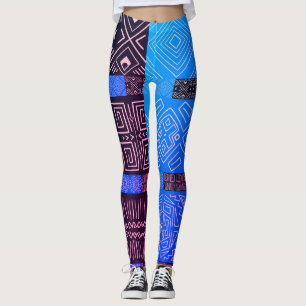 Elegantes Afrikanisches Tribal Geometrisches Muste Leggings