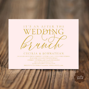 Elegantes After The Wedding Brunch Modern Blush Go Einladung