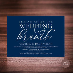 Elegantes After-The-Wedding-Brunch, stilvolles Nav Einladung
