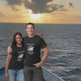 Elegantes Alaska-Kreuzfahrt Schwarz Personalisiere T-Shirt