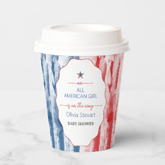 Elegantes All American Girl 4. Juli Baby Shower Pappbecher