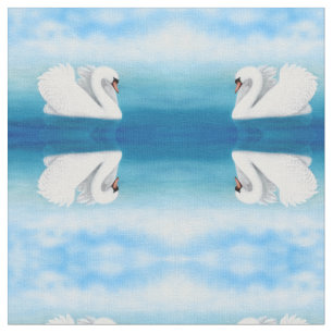Elegantes alleines stummer Schwan-Gewebe Stoff