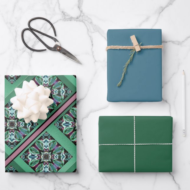 Elegantes Allure Wrapping Paper-MVB Design 1 Geschenkpapier Set (Vorderseite)