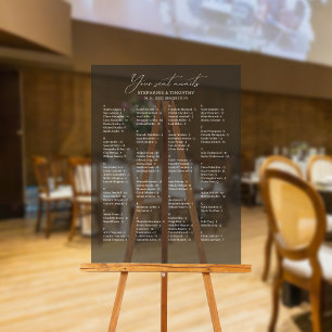Elegantes Alphabetisches Hochzeitssaal Acrylschild