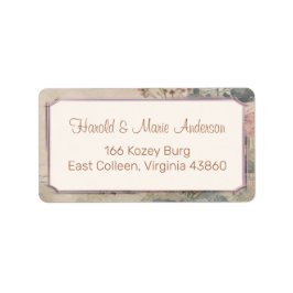 Elegantes altmodisches Adressetikett mit Rahmen