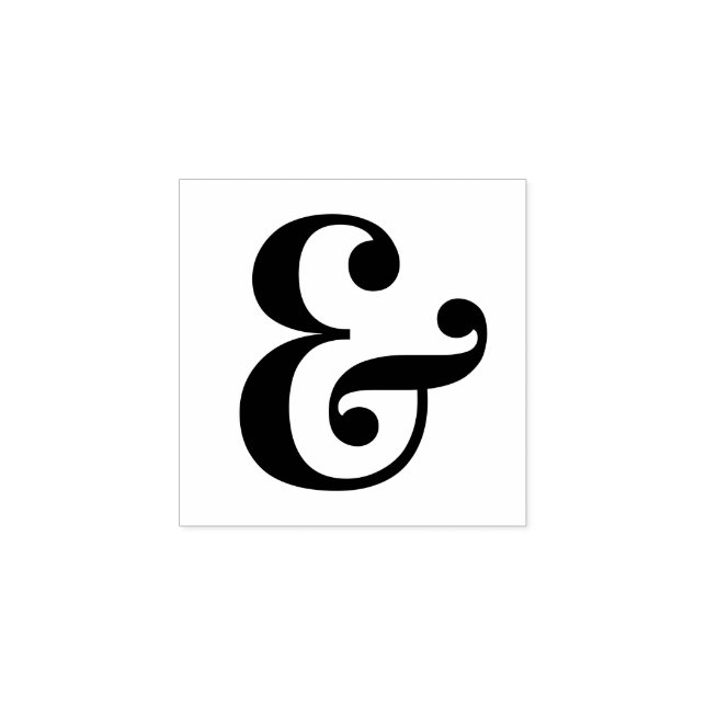 Elegantes Ampersand-Zeichen Gummistempel (Prägung)
