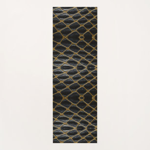 Elegantes Anaconda-Skin-Muster - monochrome Stoffe Yogamatte