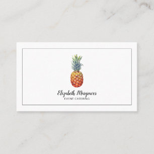 Elegantes Ananas Stilvolles Catering-Logo Visitenkarte