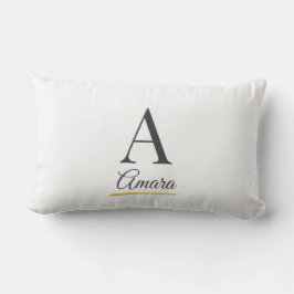 Elegantes Anfangs- und Namensmonogramm Lendenkissen