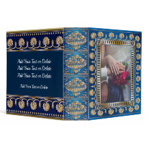 Elegantes antikes Gold und Blau - Siehe Rückseite