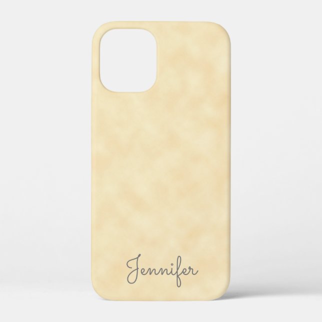 Elegantes antikes Pergament mit Namen Case-Mate iPhone Hülle (Rückseite)