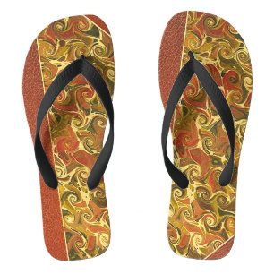 Elegantes Antiquitätenbuch, Verziertes Muster Flip Flops