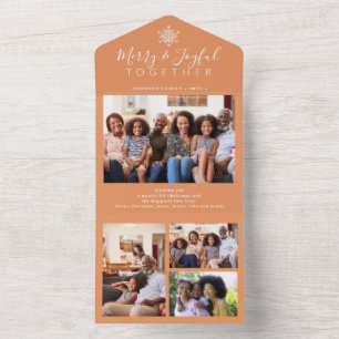 Elegantes Aprikosengebäck mit minimalem Foto All In One Einladung