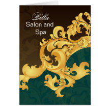 elegantes Aqua blüh Business Danke Karten