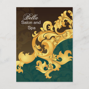 elegantes Aqua blüh Business DankeYou Cards Postkarte