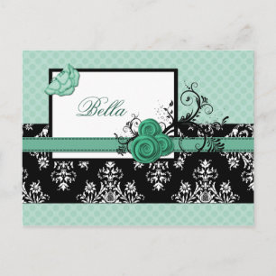 elegantes Aqua-Blumengeschäft DankeYou Cards Postkarte