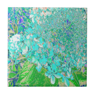 Elegantes Aqua- und Grünes Limelight-Hortensien-De Fliese