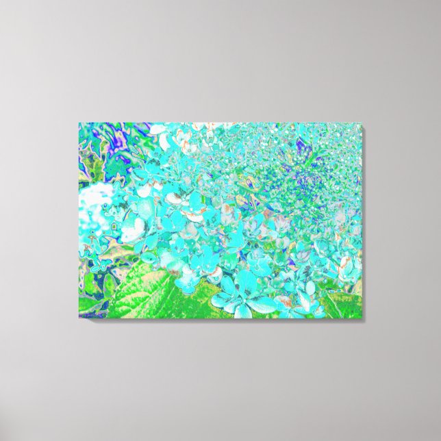 Elegantes Aqua und grünes Limelight Hydrangea Deta Leinwanddruck (Vorderseite)