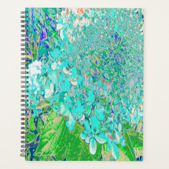 Elegantes Aqua und grünes Limelight Hydrangea Deta Planer (Vorderseite)