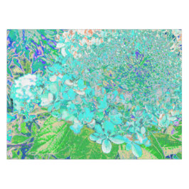 Elegantes Aqua und grünes Limelight Hydrangea Deta Tischdecke