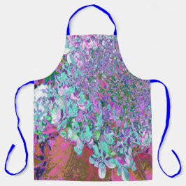 Elegantes Aqua und Lila Limelight Hydrangea Detail Schürze