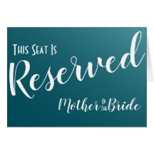Elegantes Aquamarines Blue Reserved Seat Wedding S