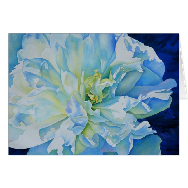 Elegantes aquamarines Blumenwasser (Vorderseite (Horizontal))