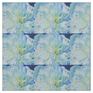 Elegantes aquamarines Blumenwasser Stoff
