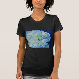 Elegantes aquamarines Blumenwasser T-Shirt