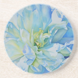 Elegantes aquamarines Blumenwasser Untersetzer