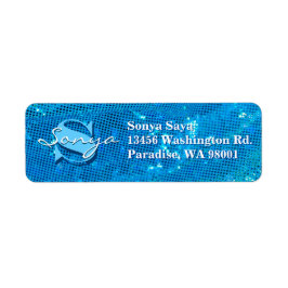 Elegantes, Aquamarines gezapftes Gewebe