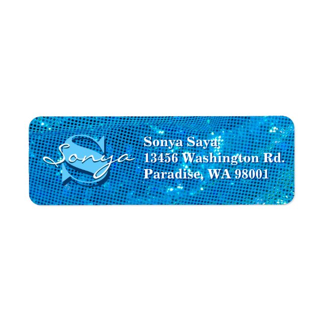 Elegantes, Aquamarines gezapftes Gewebe (Vorne)