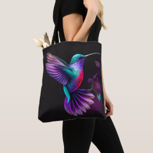 Elegantes Aquamarines Lila Hummingbird Artwork  