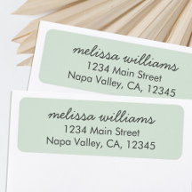 Elegantes, Aquamarines Minimalistisches Rücksendea