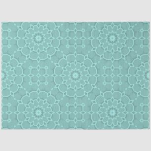 Elegantes Aquamarines Mosaikmuster Seidenpapier