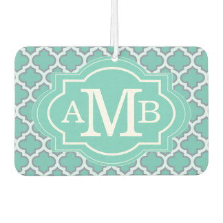 Elegantes, Aquamarines Quatrefolienmuster - Benutz Autolufterfrischer