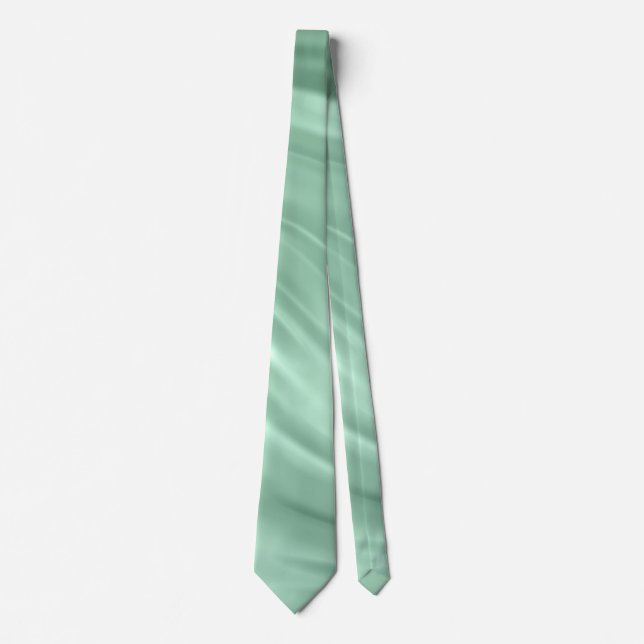 Elegantes Aquamarines Swirl-Muster Krawatte (Vorderseite)