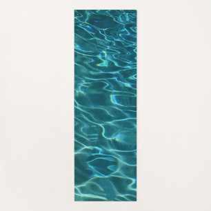 Elegantes, aquamarines Wassermuster Seewellen Yogamatte