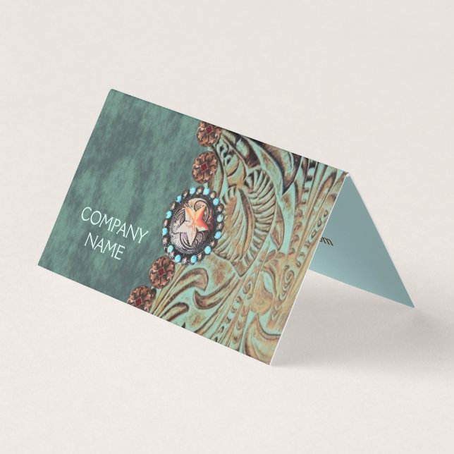 elegantes aquamarines Western aus geschliffenem Le (Vorderseite)