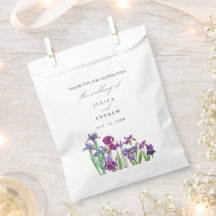 Elegantes Aquarell Iris Blume Hochzeit