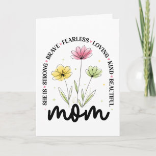 Elegantes Aquarell-Muttertagsgeschenk für Mama in Karte