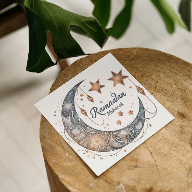 Elegantes Aquarell Ramadan Kareem Mubarak Mitteilungskarte (Von Creator hochgeladen)
