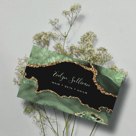 elegantes Aquarell-Salbei Visitenkarte