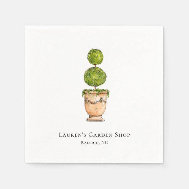 Elegantes Aquarellbild Serviette (Vorderseite)