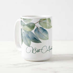 Elegantes Aquarellgrün Eukalyptus Tante Kaffeetasse