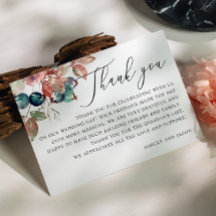 Elegantes Aquarellwald Herbst Hochzeit