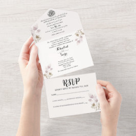 Elegantes Arabisch & Englisch All In One Einladung